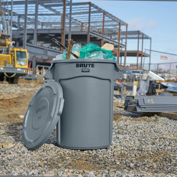 Collecteur-brute-rubbermaid-gris