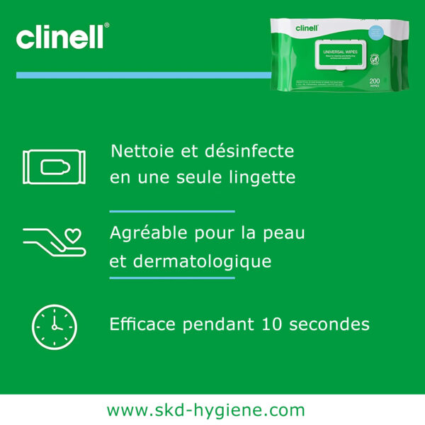 lingettes antibactériennes Clinell