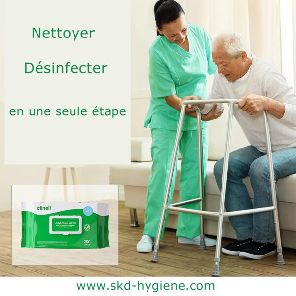 nettoyer-désinfecte en un seul lingette