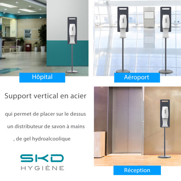 support vertical pour distributeur savon