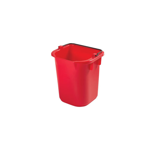 seau de couleur rouge