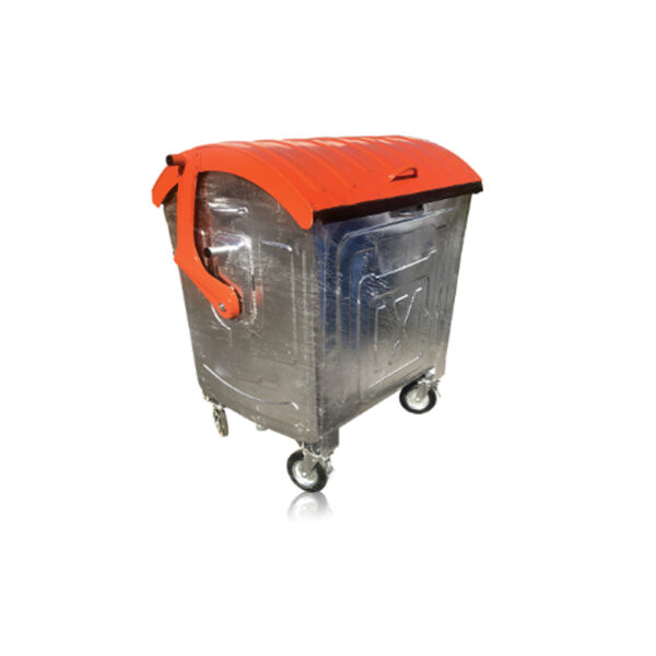 Conteneur métallique 1100 Litres bombé skd hygiene
