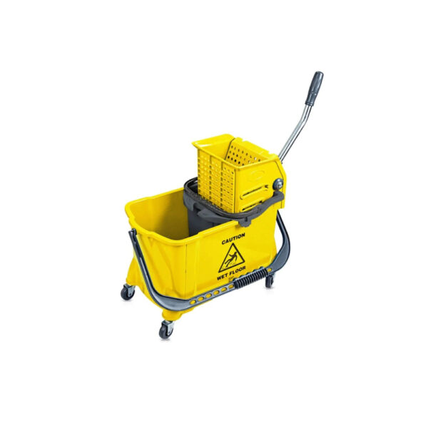 chariot femme de ménage-jaune