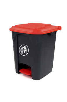 poubelle environnement rouge