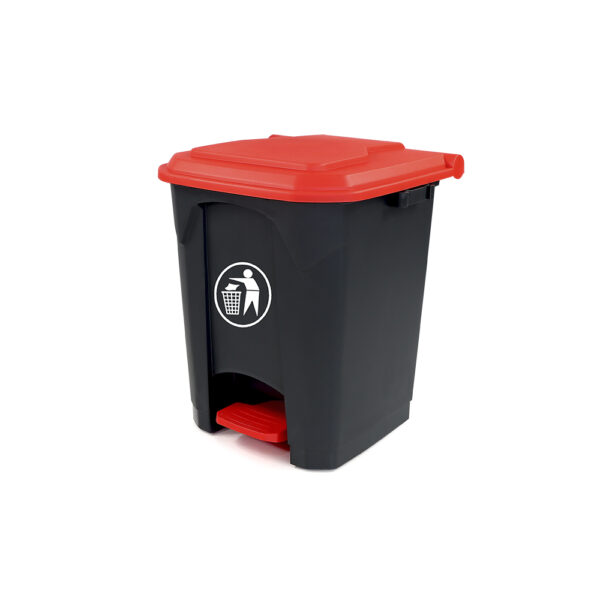poubelle environnement rouge