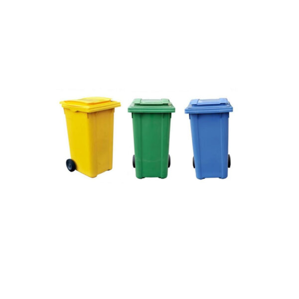 poubelle jaune vert bleu