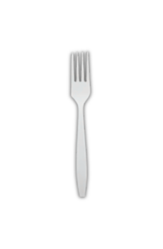 fourchette en plastique transparent