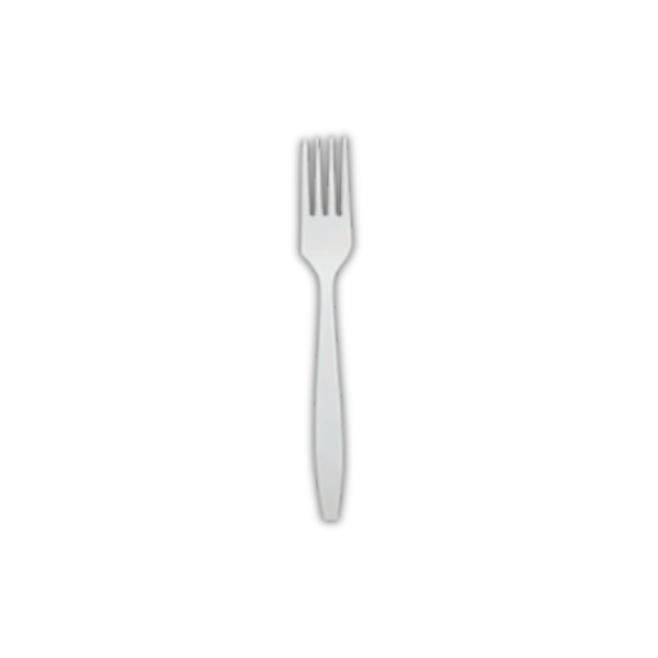 fourchette en plastique transparent