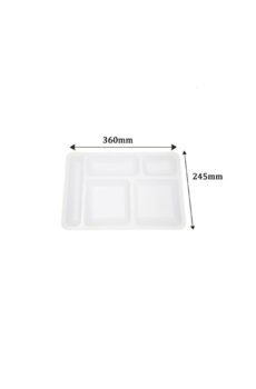 plateau repas jetable 5 compartiments