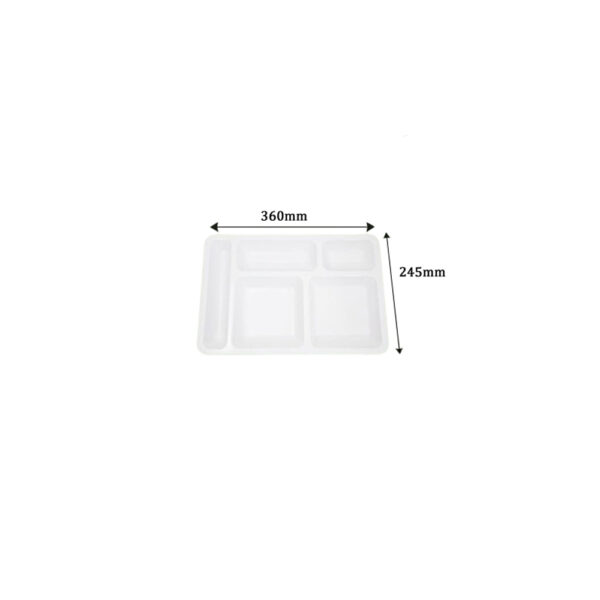 plateau repas jetable 5 compartiments
