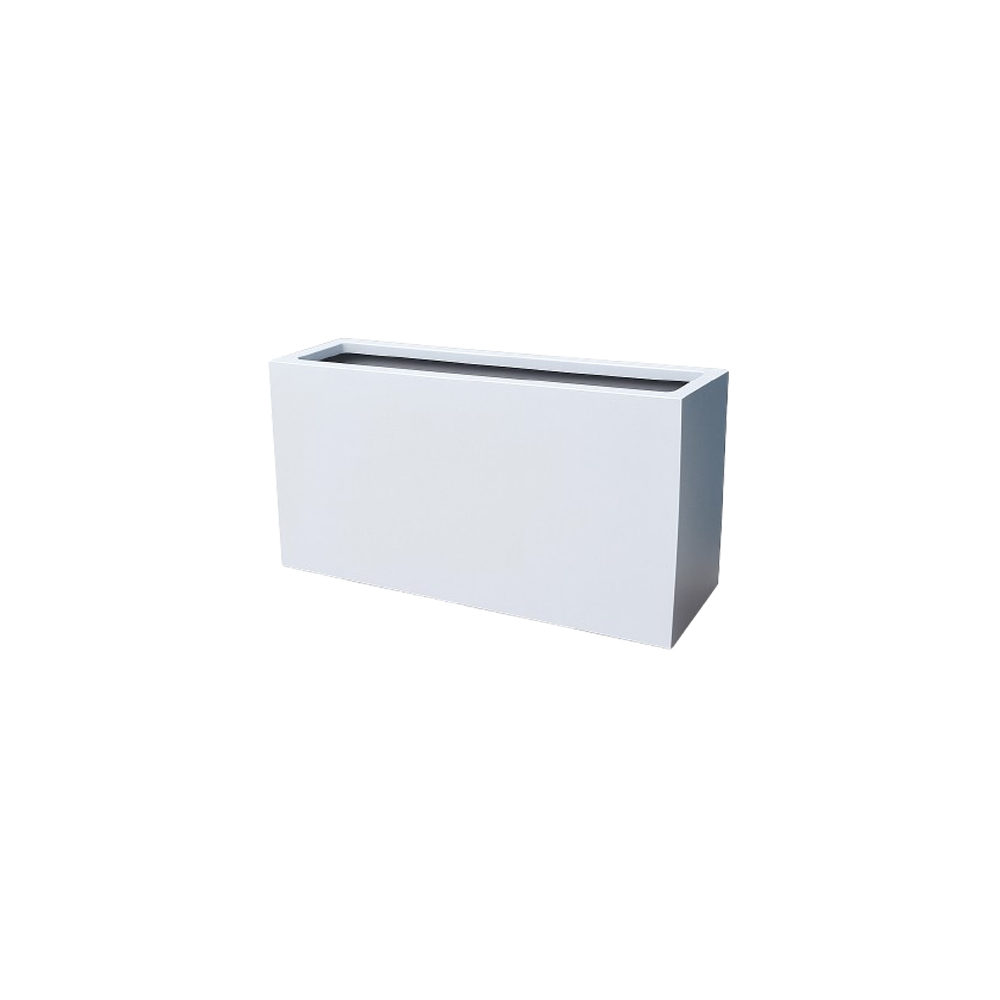bac a fleur exterieur rectangulaire-blanc