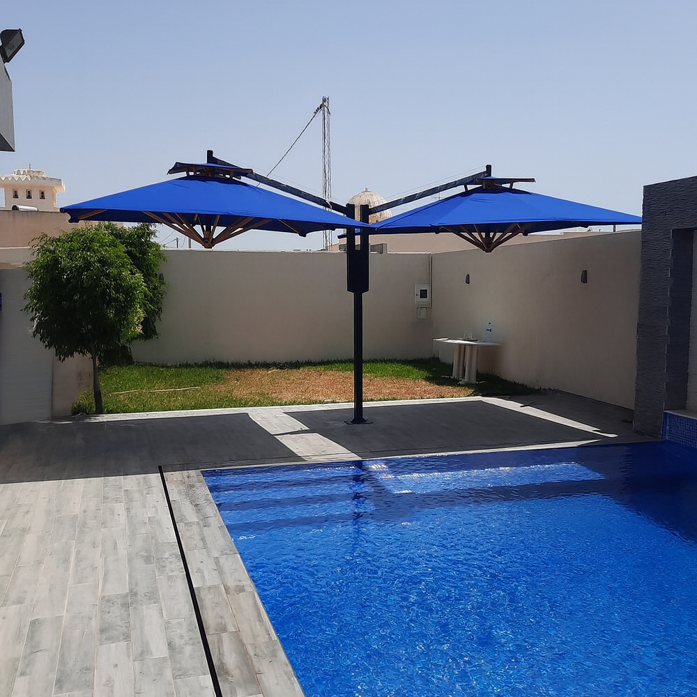 parasol double tunisie-bleu parasol double tunisie-bleu